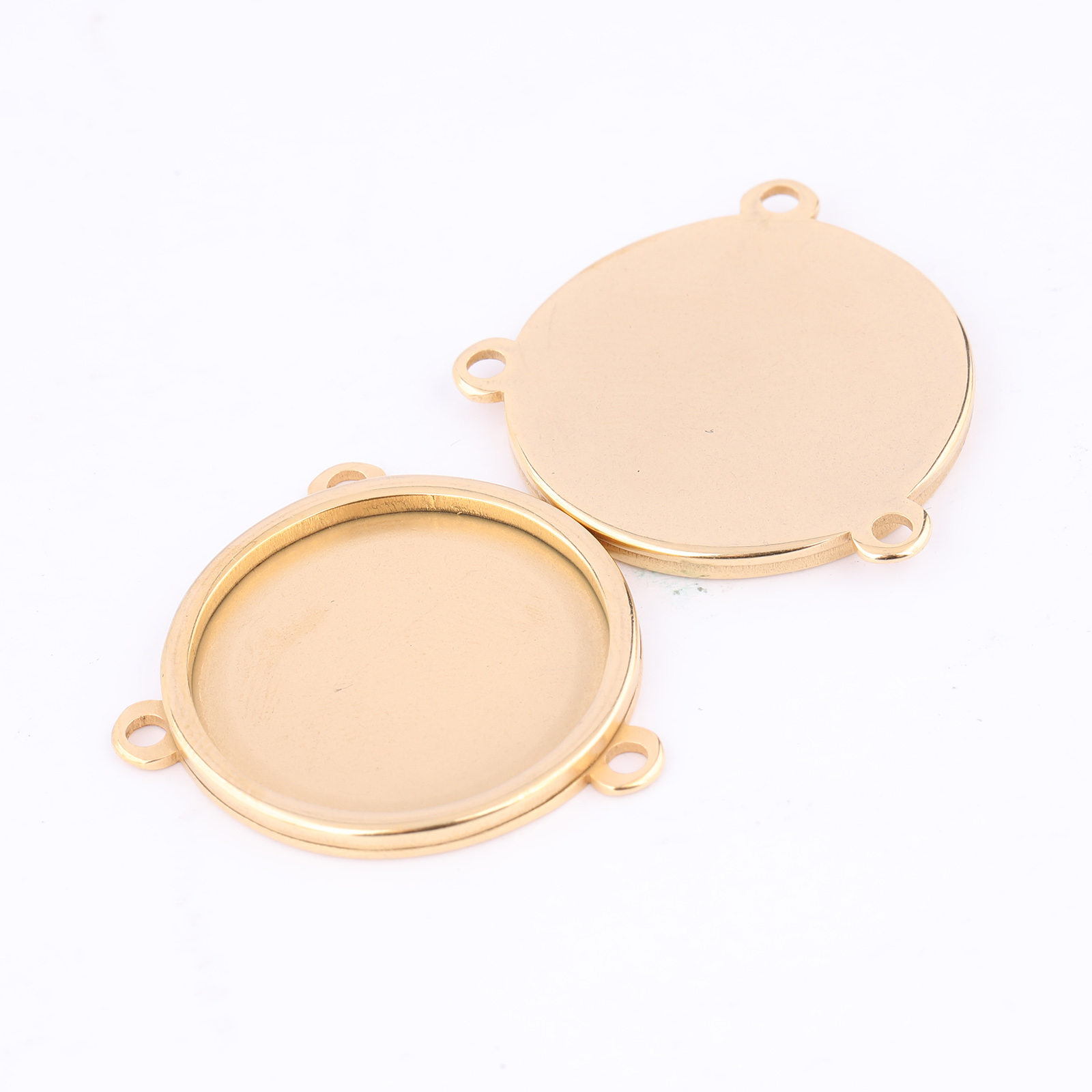 5pcs Stainless Steel Gold Plat - огляд і ціна Pendant Blank Bezel