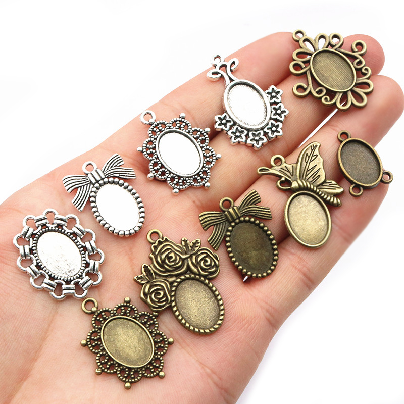 20pcs Fits 10x14mm Cabochons O - огляд і ціна Pendant Blank Bezel